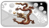 Picture of Серебряная прямоугольная монета "Год Дракона - Коричневый дракон" 31,1 грамм