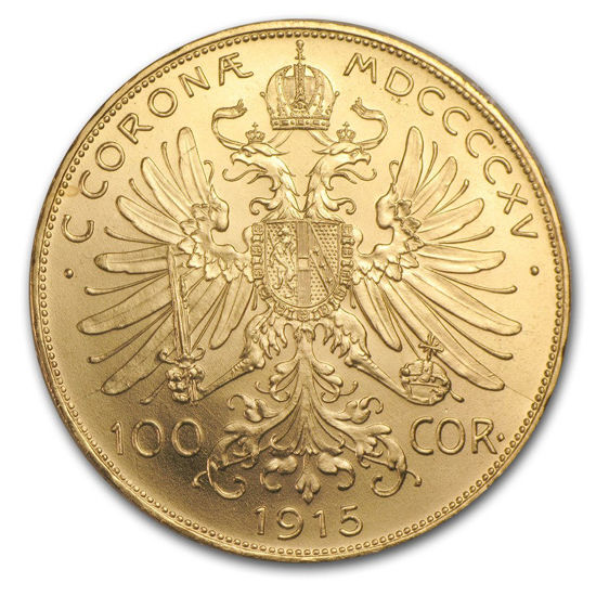 Picture of Золота монета "100 крон" 1915 рік, Австрія