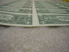 Picture of Неразрезанный  лист банкнот  США номиналом 1$    1/2 листа  (27шт. на листе)