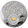 Picture of Телец - серебряная монета с позолоченным элементом