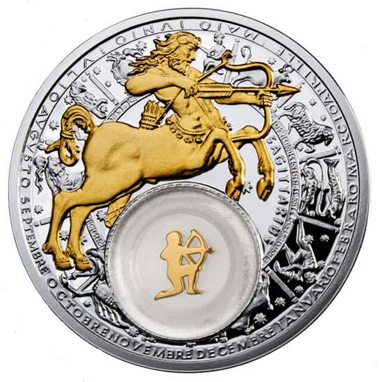 Picture of Стрілець - срібна монета з позолоченим елементом