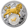Picture of Лев - срібна монета з позолоченим елементом