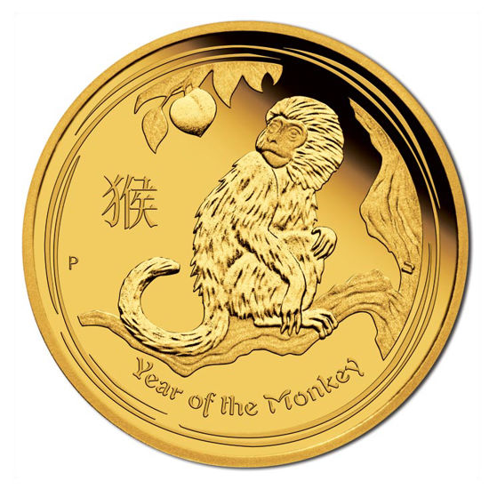 Picture of Золотая монета "Год Обезьяны" Lunar 2 Series, 15 долларов