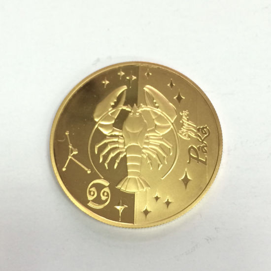 Picture of Серебряная позолоченная монета "Рак"