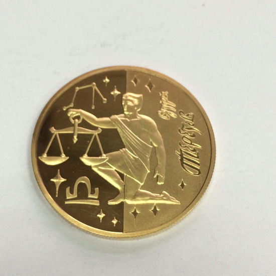 Picture of Серебряная позолоченная монета "Весы"
