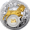 Picture of Козеріг - срібна монета з позолоченим елементом