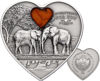 Picture of Памятная монета в виде сердца "Слоны" серии "Все для тебя"