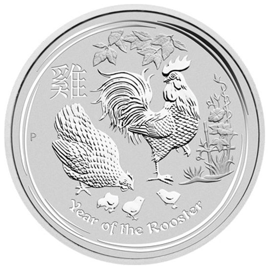 Picture of Серебряная монета "Год Петуха", 8 доллар. Австралия. 155 грамм