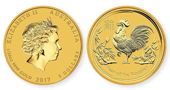 Picture of Золотая монета "Год Петуха", 5 долларов