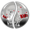 Picture of Серебряная монета "ВЛЮБЛЕННЫЕ" 2013, Ниуе - 1 x 2 унций Love любовь