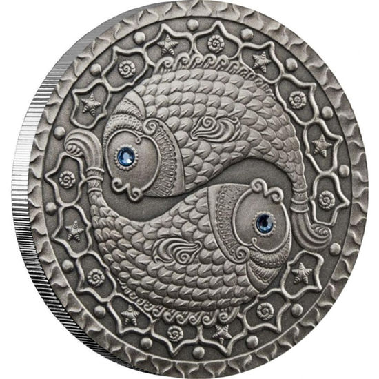 Picture of Серебряная монета РЫБЫ 2009 серии «знаки зодиака»