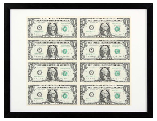 Picture of Банкнота в рамке один доллар (8шт на листе)