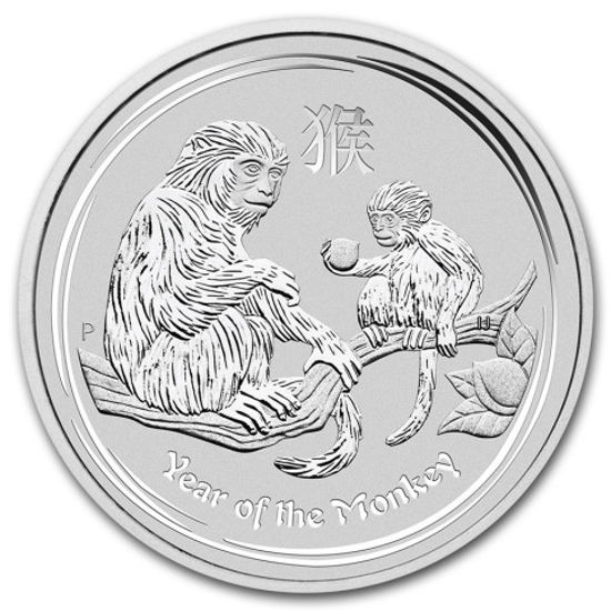Picture of Серебряная монета "Год Обезьяны", 2 доллар. Австралия. 62,2 грамм
