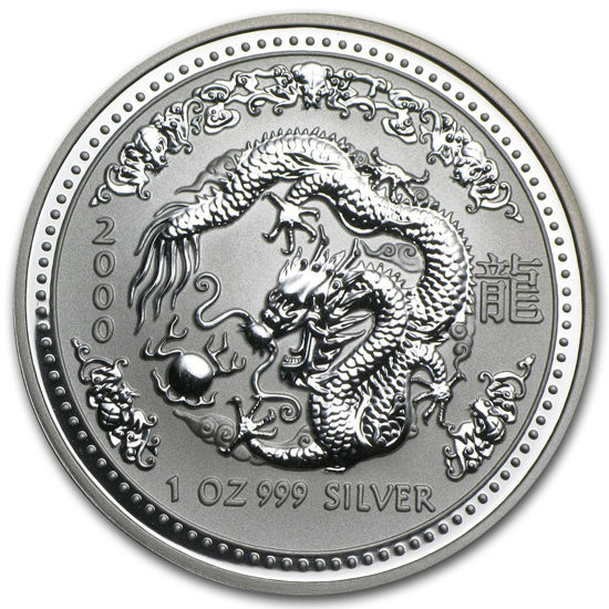Зображення Срібна монета "Рік Дракона" Lunar 1 Series, 1 долар