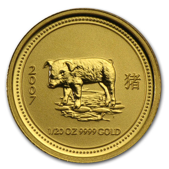 Picture of Золотая монета "Год Свиньи" Lunar 1 Series, 5 долларов. Австралия. 1,55 грамм