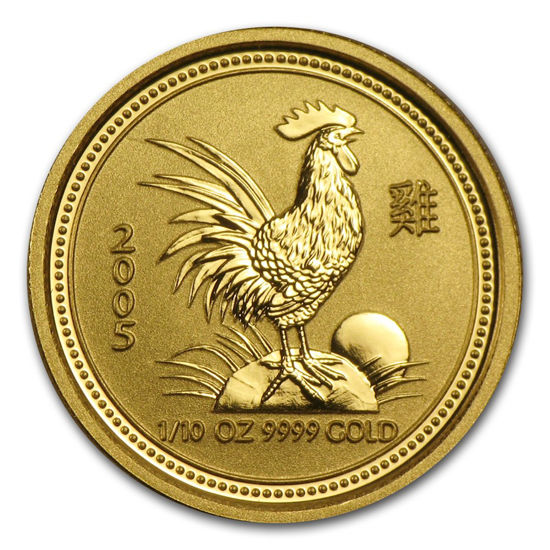 Picture of Золотая монета "Год Петуха" Lunar 1 Series, 15 долларов. Австралия. 3,11 грамм