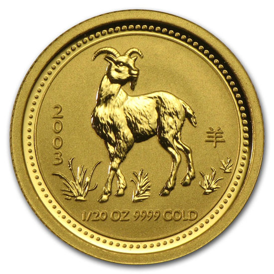 Picture of Золотая монета "Год Козы" Lunar 1 Series, 5 долларов