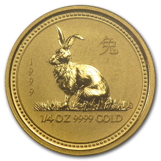 Picture of Золотая монета "Год Кролика" Lunar 1 Series, 25 долларов. Австралия. 7,78 грамм