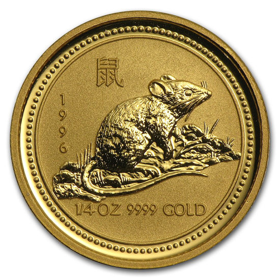 Picture of Золотая монета "Год Крысы" Lunar 1 Series, 25 долларов. Австралия. 7,78 грамм