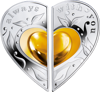 Picture of Серебряная монета «Всегда с тобой» (из 2-х частей), 2016 в футляре сердце
