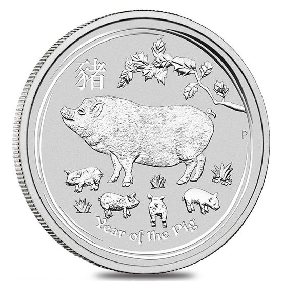Picture of Серебряная монета "Год Свиньи" Lunar II Series, 30 долларов. Австралия. 1 кг .