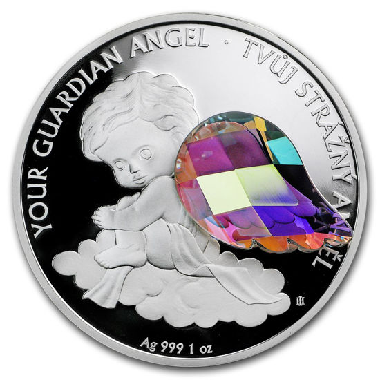 Picture of Ангел Хранитель Кристаллы на монетах (Niue 2$ 2018 Your Guardian Angel Czech Crystal Coins