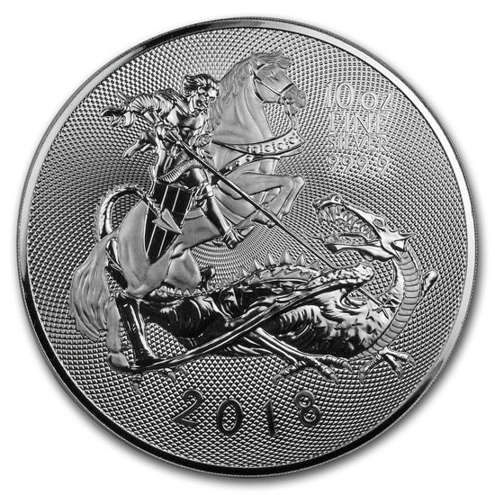 Picture of Серебряная монета "Святой Георгий и дракон", 311 грамм, Велокобритания 2018