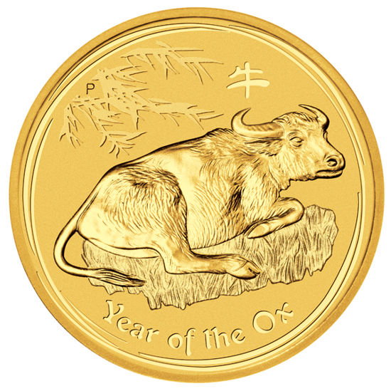 Picture of Золотая монета Австралии "Lunar II - Год Быка" 31.1 грамм, 2009 г.