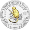 Picture of Серебряная монета "Год Обезьяны" Lunar 1 Series, с позолотой 1 доллар. Австралия. 31,1 грамм