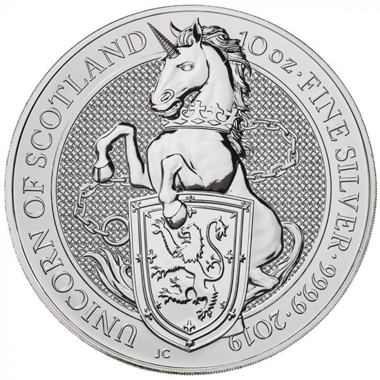Picture of Серія Звірі Королеви Срібло "Єдиноріг Шотландії" 311 грам, IV/X The Unicorn of Scotland, Великобританія 2018