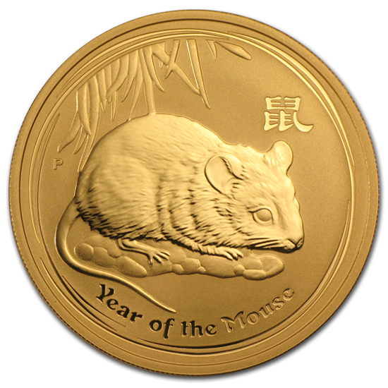 Picture of Золотая монета "Год Крысы" Lunar 2 Series, 15 долларов. Австралия. 3,11 грамм