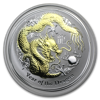Picture of Серебряная монета "Год Дракона» II с позолотой .1 доллар. Австралия. 31,1 грамм