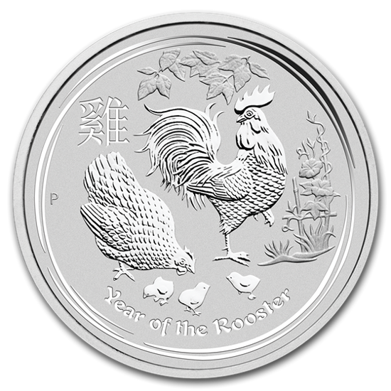 Монета Год Петуха (1 AUD) серебро 31.10 - идеальный подарок на день рождения