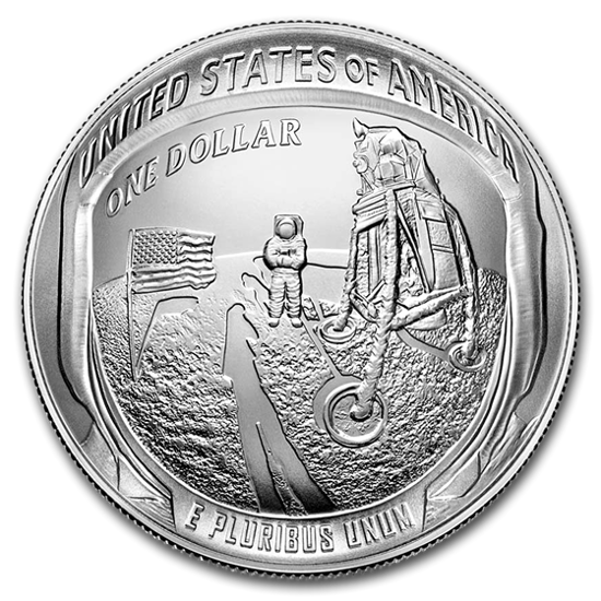 Picture of Серебряная монета " Аполло 11 50-летний юбилей"  2019