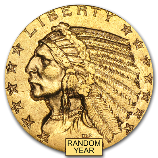 Picture of Золото з зображенням індіанця 5 $ Half Eagles (Indian 1908 - 1929)
