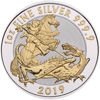 Picture of Серебряная монета с позолотой "Святой Георгий и дракон", 31,1 грамм, Георгий Победоносец Велокобритания 2019