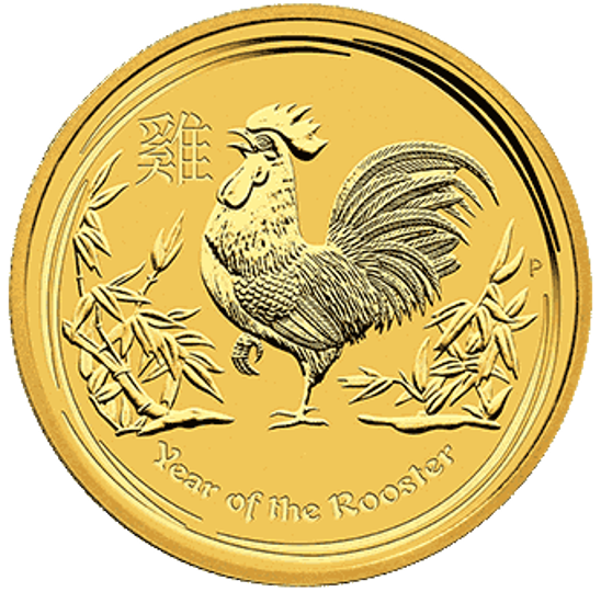 Picture of Золотая монета "Год Петуха" 3.11 грамм