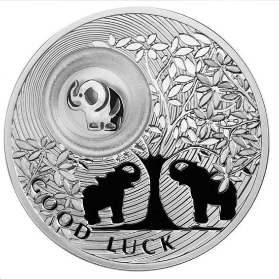 Picture of Срібна монета СЛОНИК серії «Монети на щастя» "GOOD LUCK"