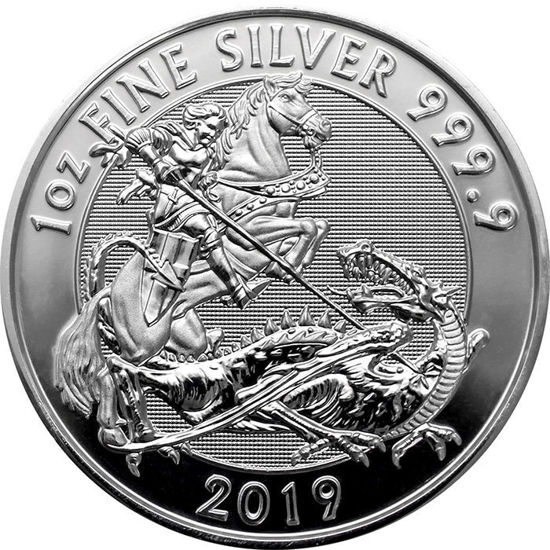 Picture of Серебряная монета "Святой Георгий и дракон", 31.1 грамм, Велокобритания