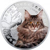 Picture of Серебряная монета "Мэйн - кун" серия Лучшие друзья человека - кошки