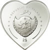 Picture of Серебряная монета в форме сердца "Моё сердце летит за тобой " Палау