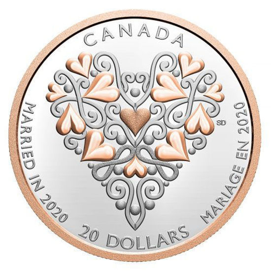 Picture of Срібна Монета "Кращі побажання на весілля" 2020 Канада