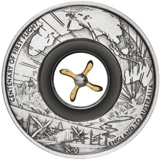 Picture of Срібна монета "100 - річчя першого польоту "  2 унції 