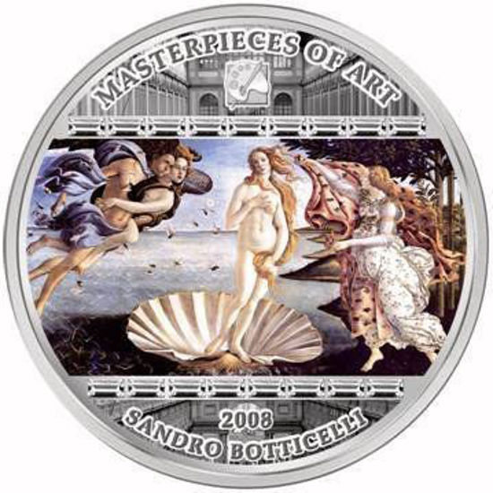 Picture of Срібна монета "Народження Венери - Ботічеллі" серії Шедеври мистецтва 2008 рік 20$ Острова Кука