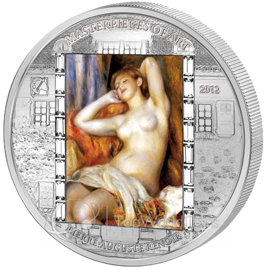 Picture of Срібна монета "Спляча купальщиця - Ренуар" серії Шедеври мистецтва 2012 рік 20$ Острова Кука