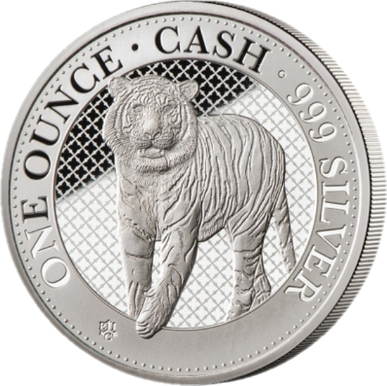 Picture of Срібна монета " Бенгальський Тигр" 31,1 грам 2019 р.