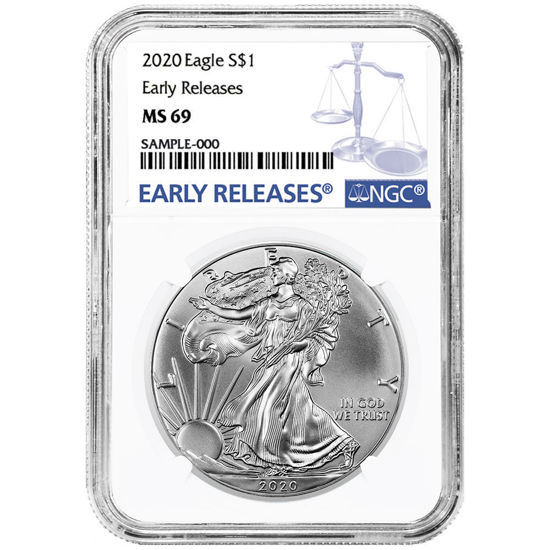 Picture of  1 $ долар США Американський Срібний Орел 2020 MS69