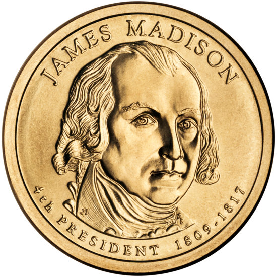 Picture of США 1 доллар 2007, 4 президент Джеймс Мэдисон (1809—1817), "Серия Президентов"