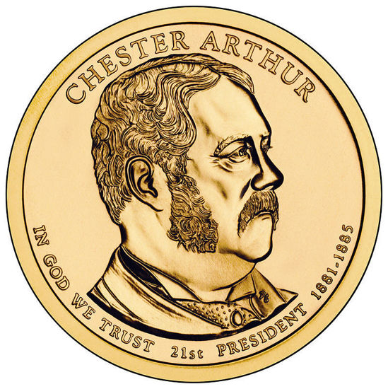 Picture of США 1 долар 2012, 21 президент Честер Артур (1881-1885), "Серія Президентів"