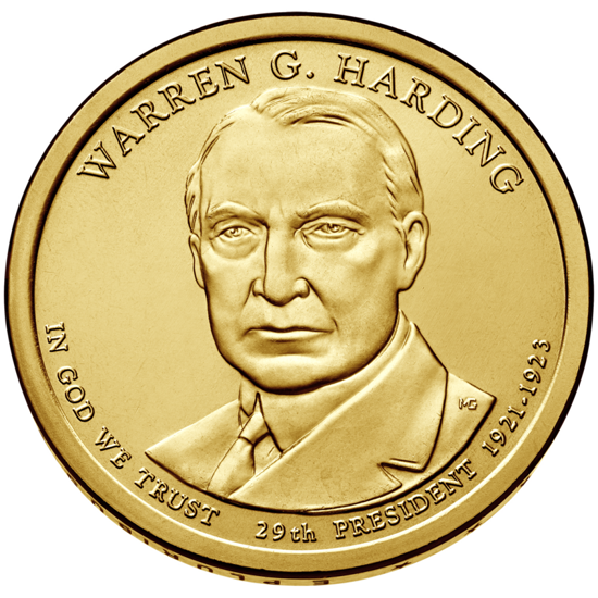Picture of США 1 долар 2014 року, 29 президент Уоррен Гардінг (1921-1923) "Серія Президентів"